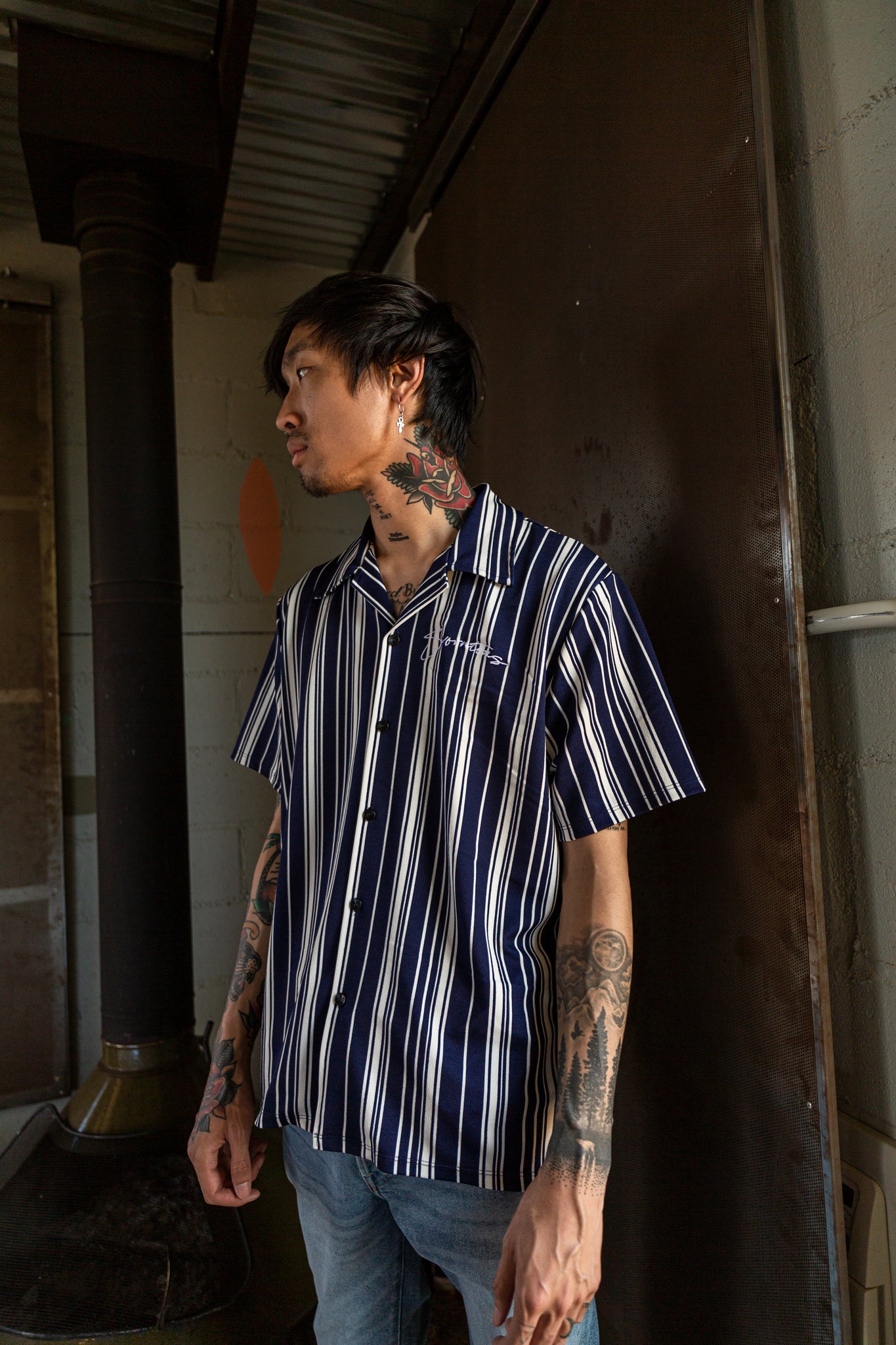 London Stripe Shirt // Navy