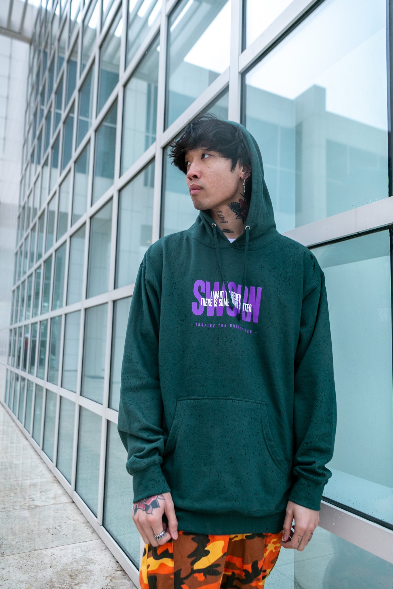 Sworn To Us Dogma Pullover Sweatshirt Hoodie Green Fern Johnson Le