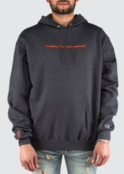 Sworn x Champion Hoodie // Charcoal 