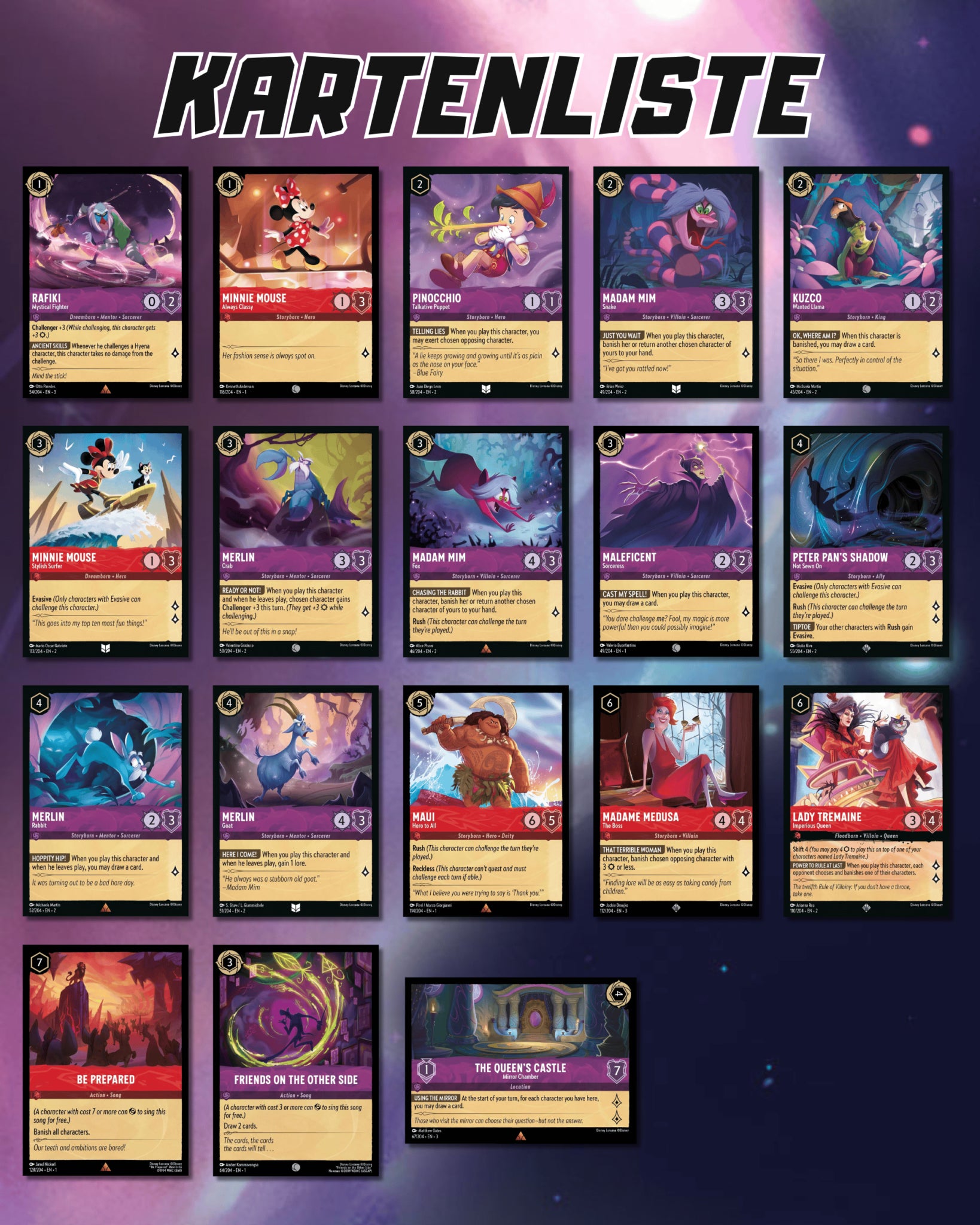 TCG Lorcana: Die Besten Decks