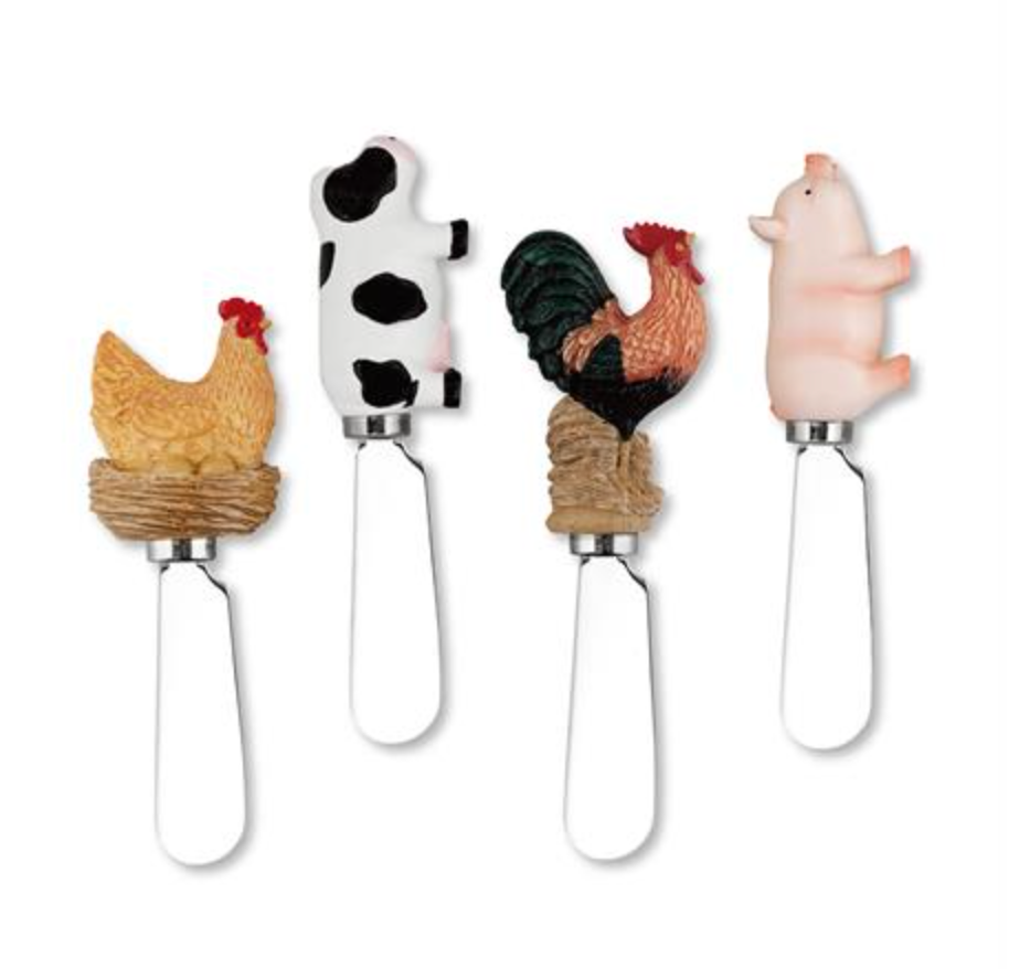Set of 4 Cheese Spreaders (Multiple Styles)