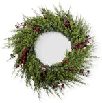 Cypress Pine w/ Red Berry Wreath