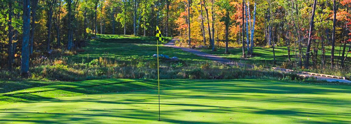 Fall Leaves At Crosswoods Golf Course in Cross Lake | The Cabin Shack