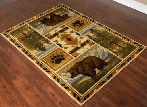 Cabin rug, Woodland animals rug anti-slip backing - Cabin Life – Little Man  Cave