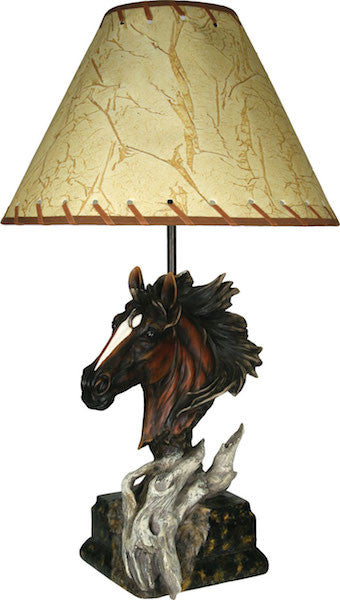 horse lantern copper table lamp