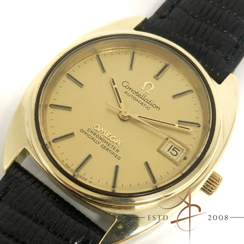 omega constellation c shape gold