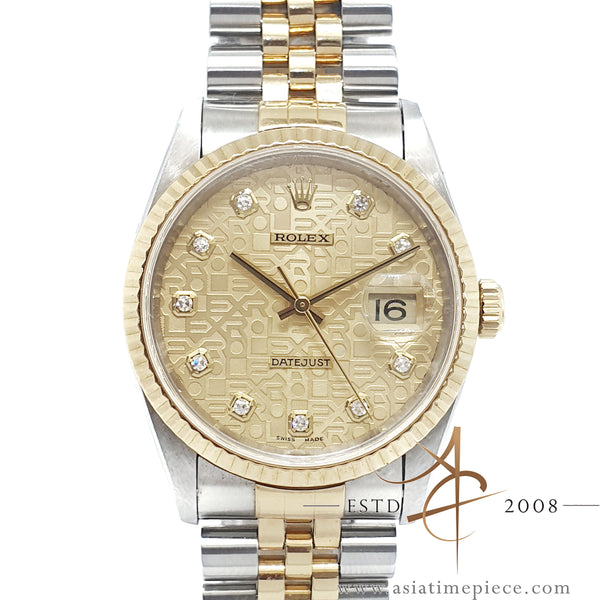 Rolex Datejust 16233 Diamond Computer 