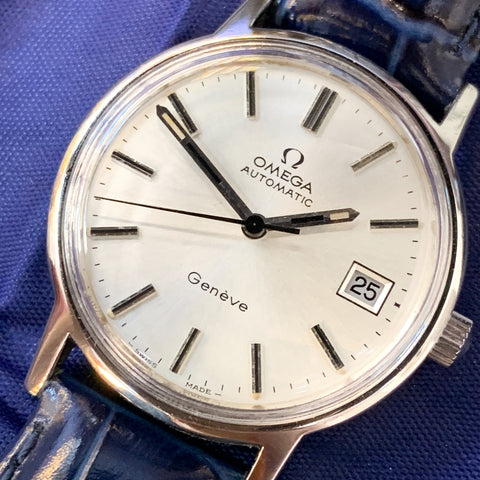 Omega Geneve White Swiss Vintage Watch Automatic – Asia Timepiece