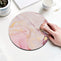 Tapis de Souris Rond Marbré Rose