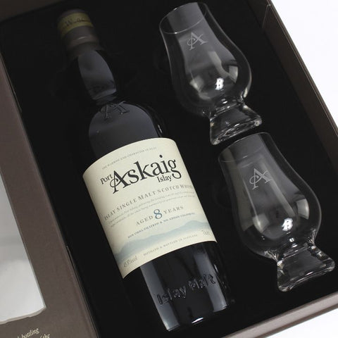 Port Askaig Whisky Gift Set with tasting glasses