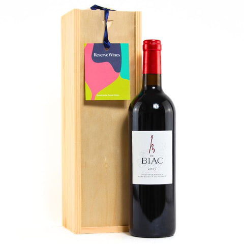 B de Biac Bordeaux red wine gift box