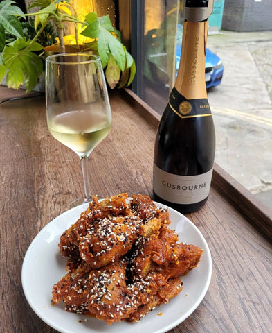 Gusbourne and chicken wings