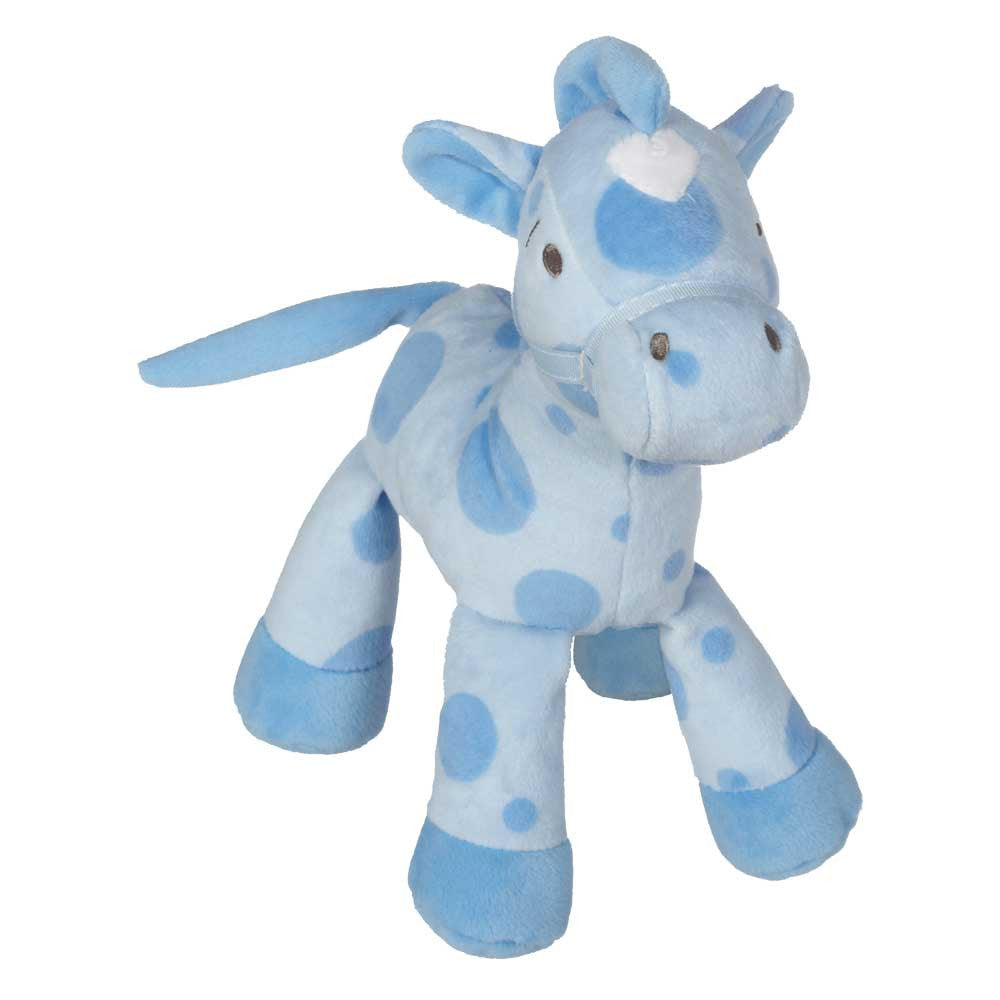 blue horse baby rattle