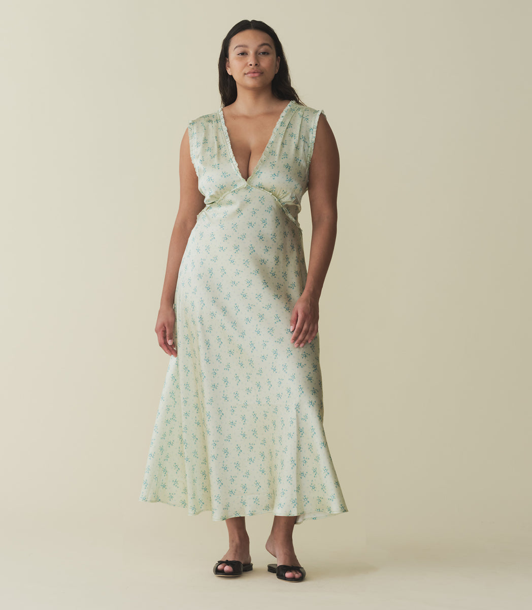 TAHLIA DRESS -- VERTE HILLSIDE HEATHER