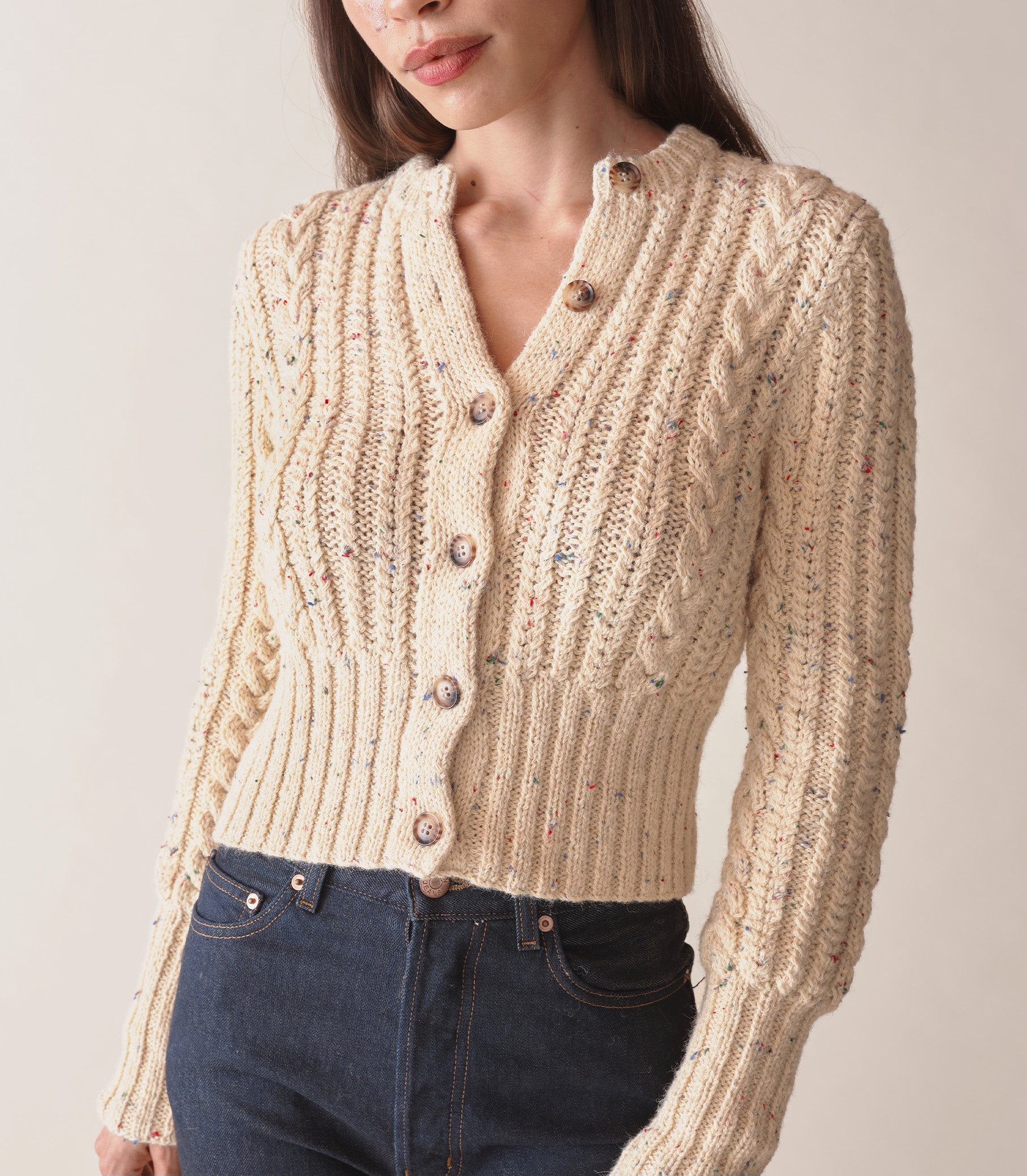 AUDREY CARDIGAN -- CREAM