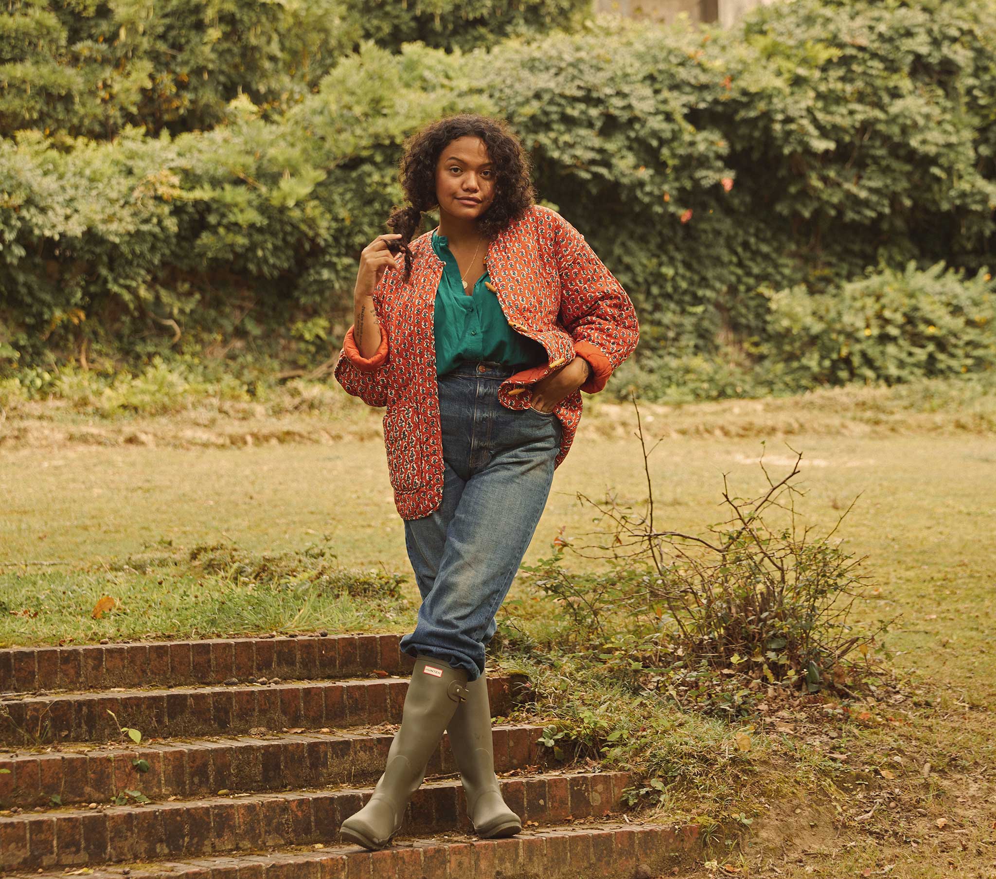 THE JANE BLOUSE -- DUSTY TEAL