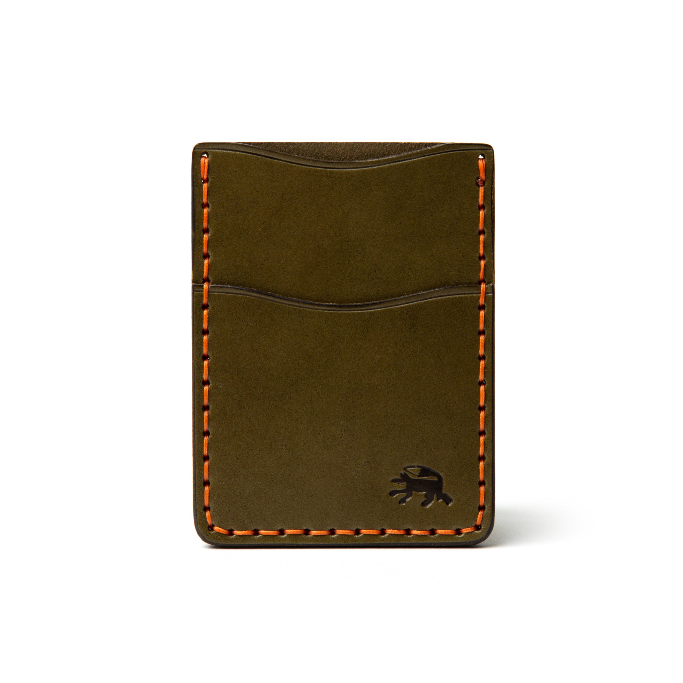 Hand Stitched Money Clip Wallet - Olive