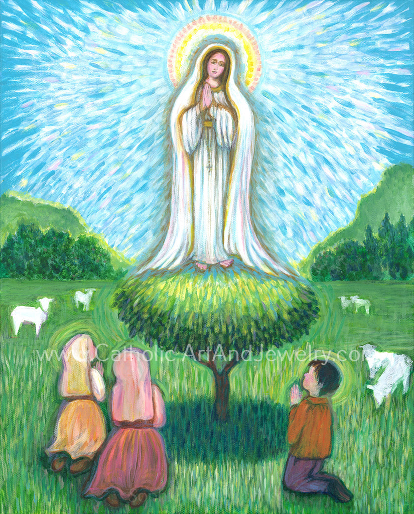 Our Lady of Fatima Art print Catholic Art and Jewelry