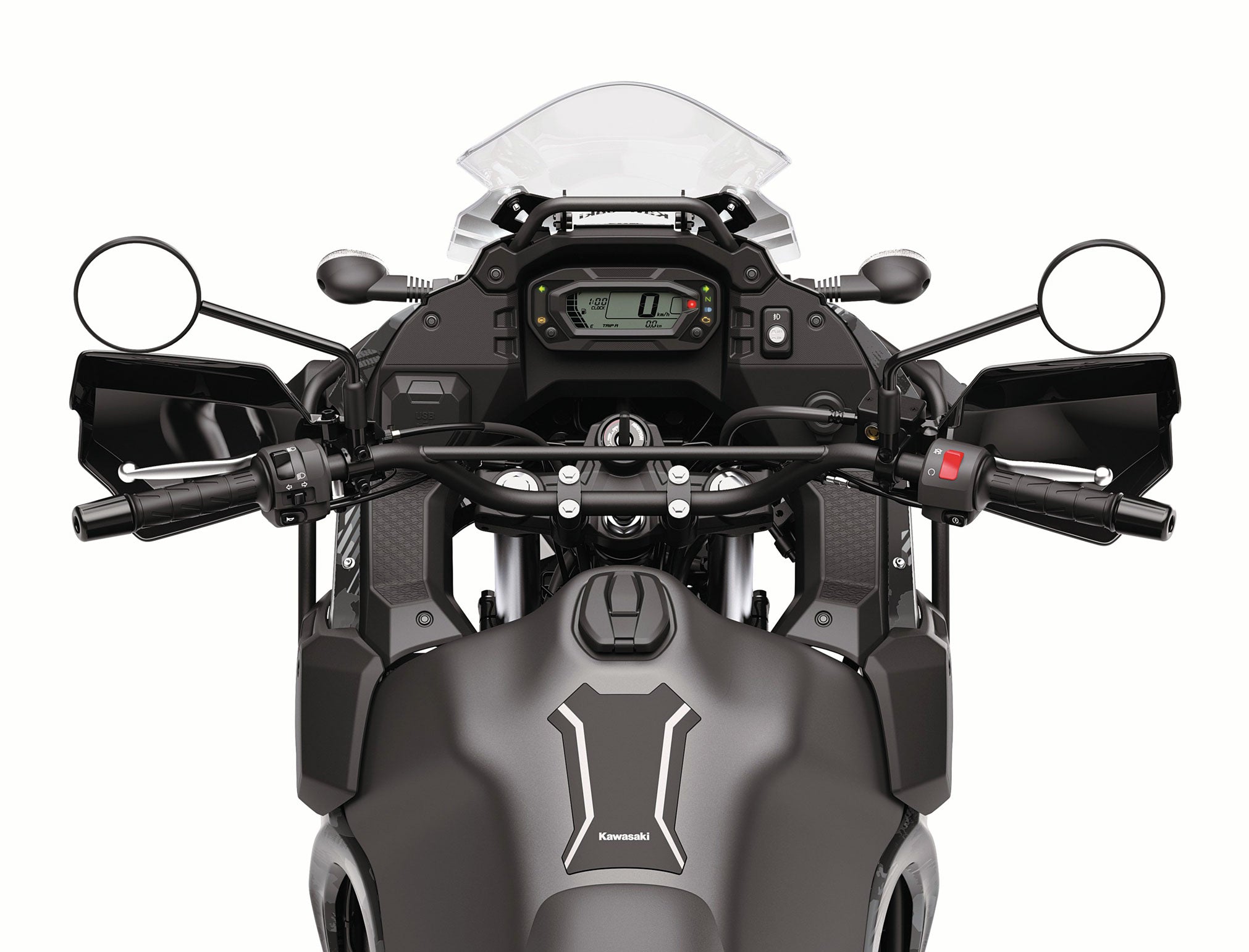 2022 Kawasaki KLR650 cockpit