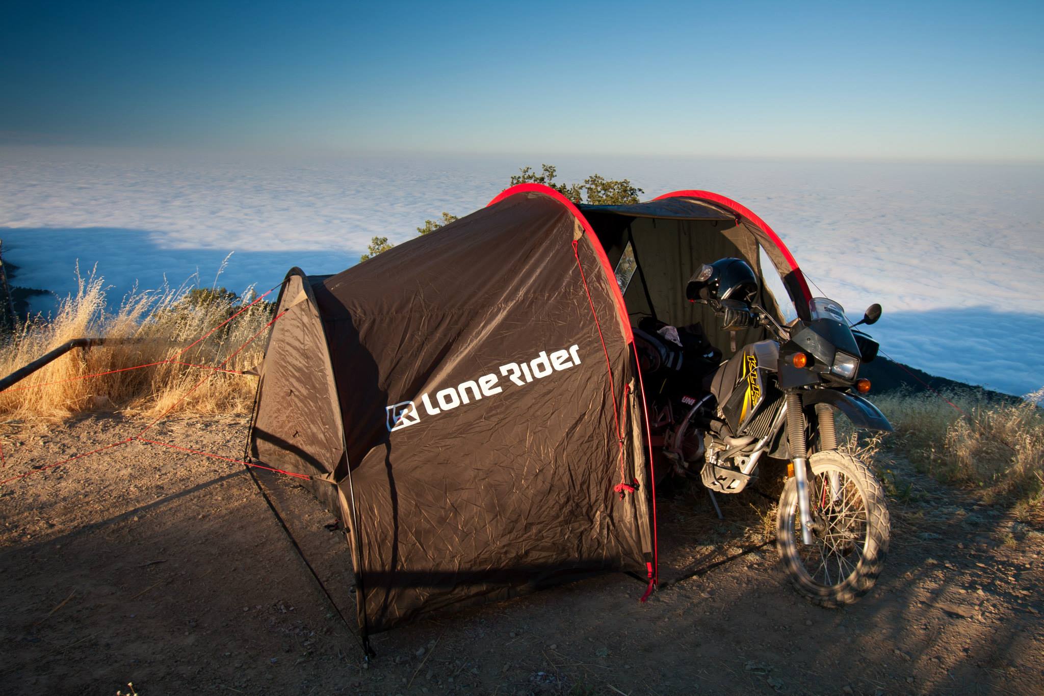 Motorcycle camping tips - photo by Lone Rider MotoTent v2 customer