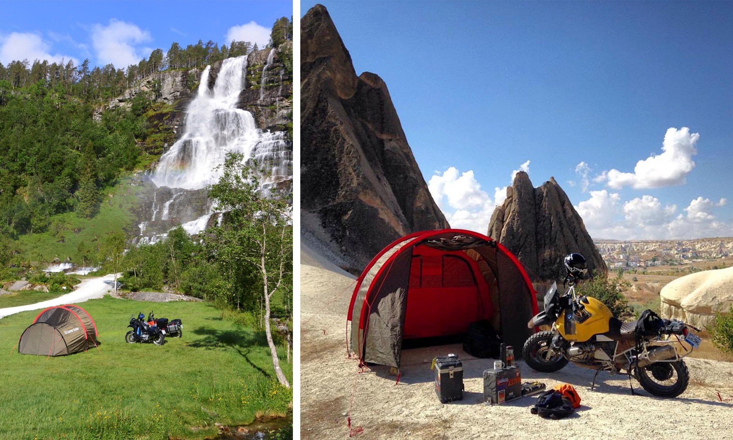 How to Choose A Motorcycle Campsite - photo by Lone Rider MotoTent v2 customer