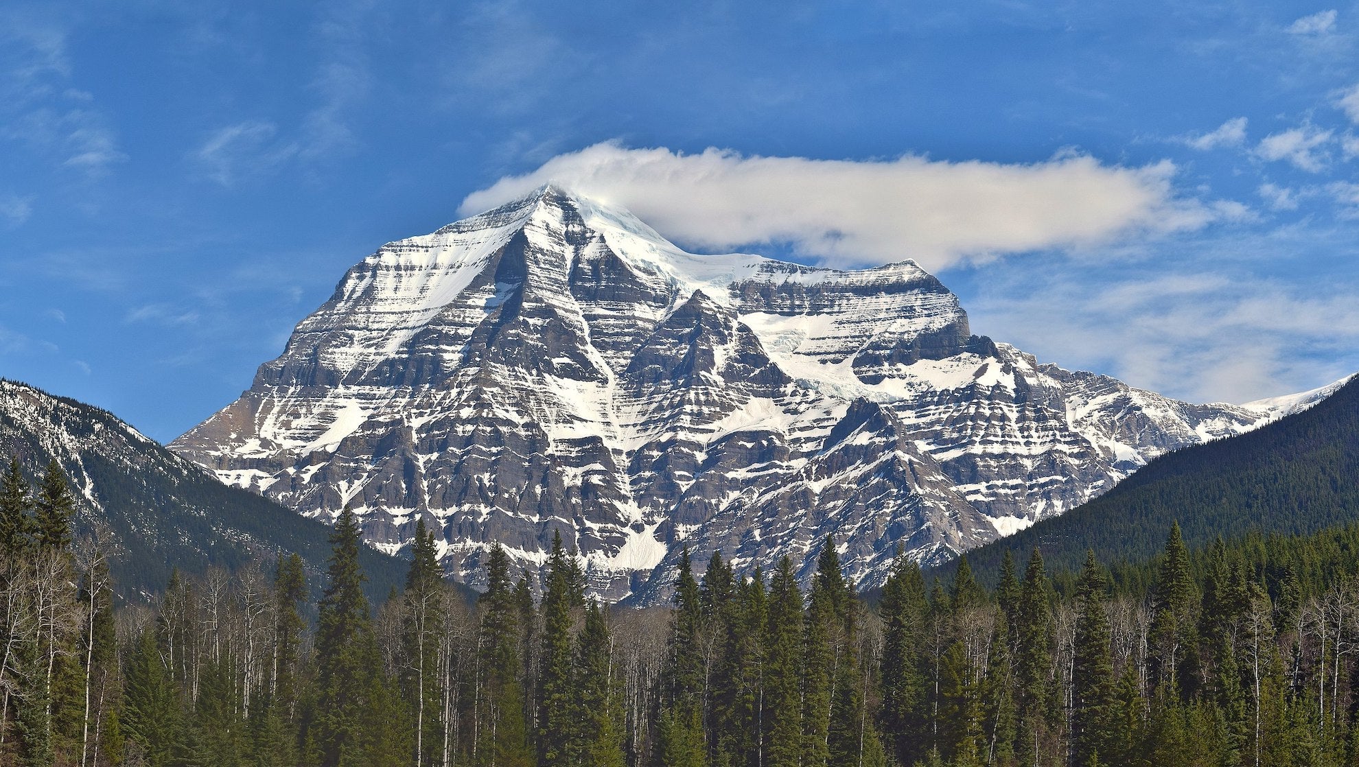 Mount Robson in Canadian Rockies is a sight for adventure riders