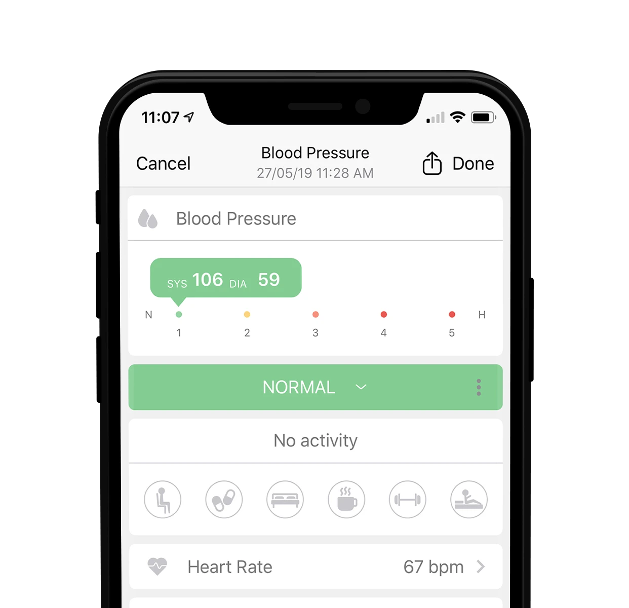 MOCACARE Bluetooth Blood Pressure Monitor (Black), Mocaarm Wireless Upper Arm Cuff, FDA-Cleared, Accurate Readings, Free Tracking App Android Apple, F