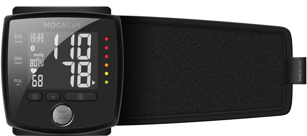 MOCACuff Bluetooth Blood Pressure Monitor Wrist, Fully Automatic
