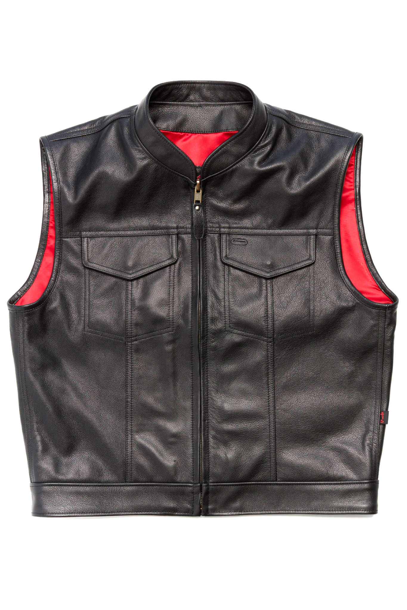 zwemmen Verkeerd Dynamiek 415 Leather Club Style Zipper Vest (With Collar) - 415 Clothing, Inc.