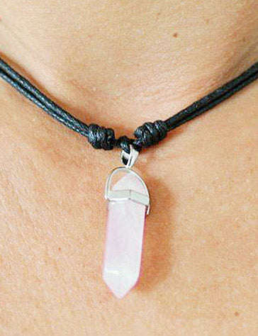 Rose Quartz Crystal Necklace