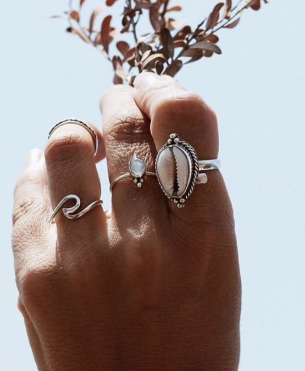 Cowrie shell ring
