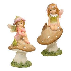 Flower Garden Fairy on Mushroom | Fairy Figurines - Australia | Earth Fairy