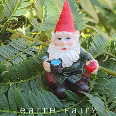 Download Sitting Gnome With Apple Fairy Garden Miniatures Collectibles Australia Earth Fairy