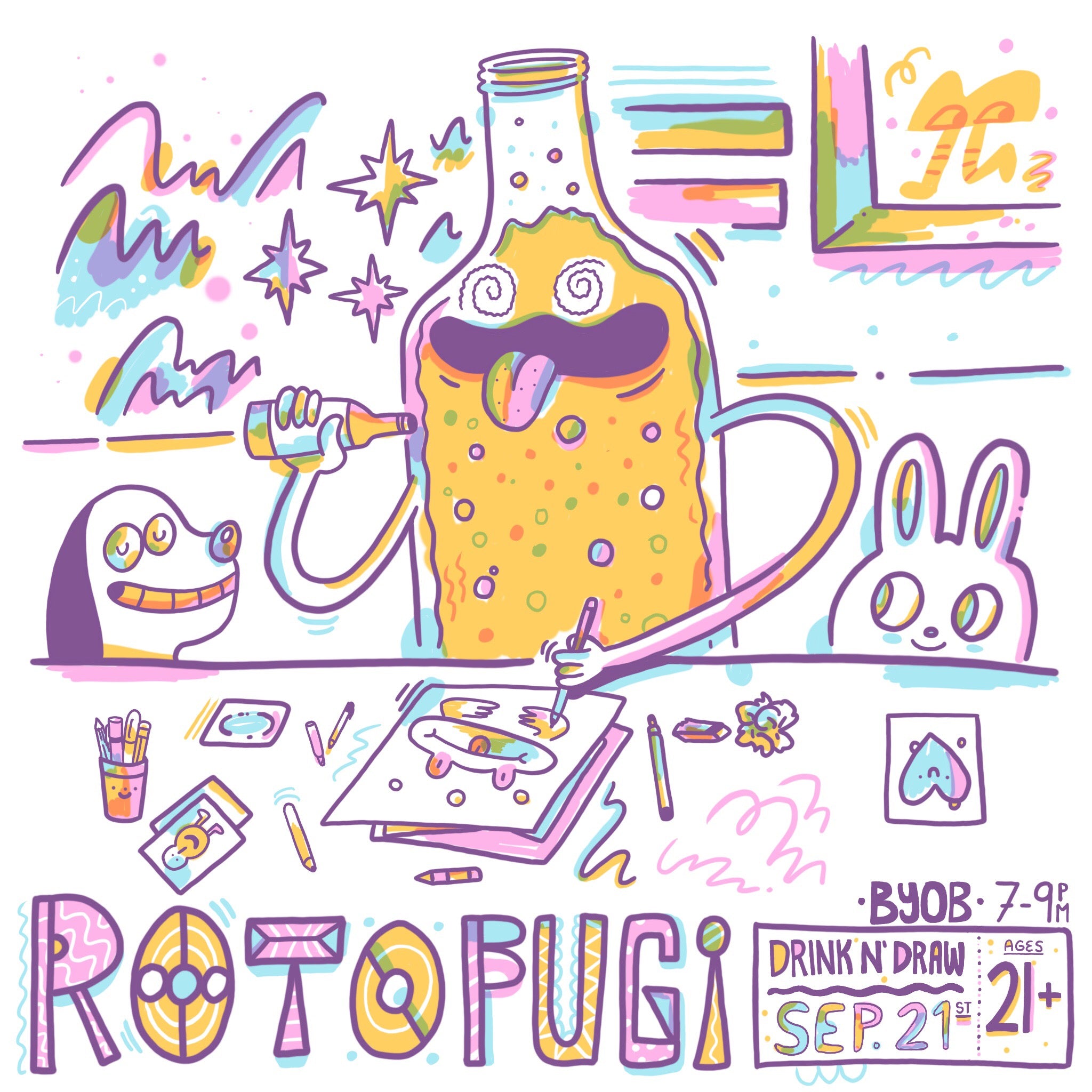 Rotofugi Drink n' Draw September 21, 2017