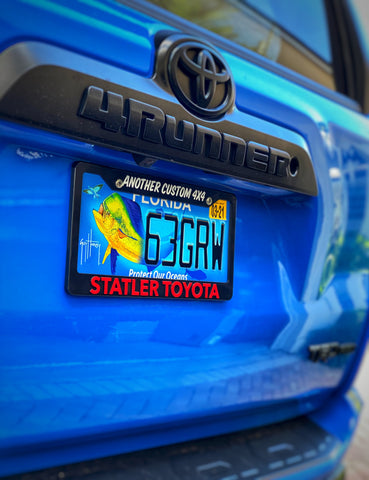 license plate frames toyota