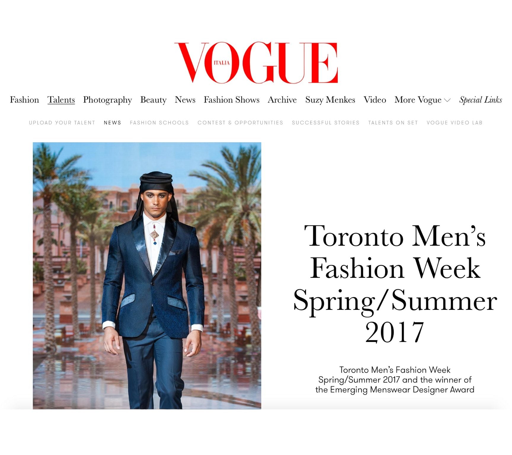 Vogue Italia Zane Barlas Emerging Designer Award Fashion Designer Pitti Uomo