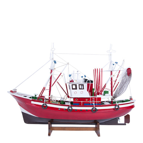 Fishing Boat, Blue and Cream - Model Boat by Batela