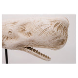 Sperm Whale With Base Ornament in White