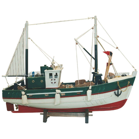 Fishing Boat, Blue and Cream - Model Boat by Batela