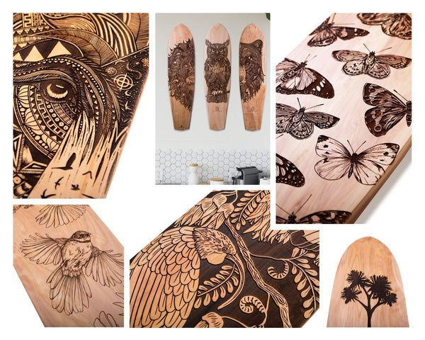 Laser Etched Boards by Paper Rain