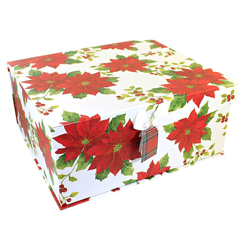 Christmas SM Magnetic Closure Box. Rigid Christmas Decor Gift 1925Redbird, Size: 4.5 H x 8 W x 5.5 D