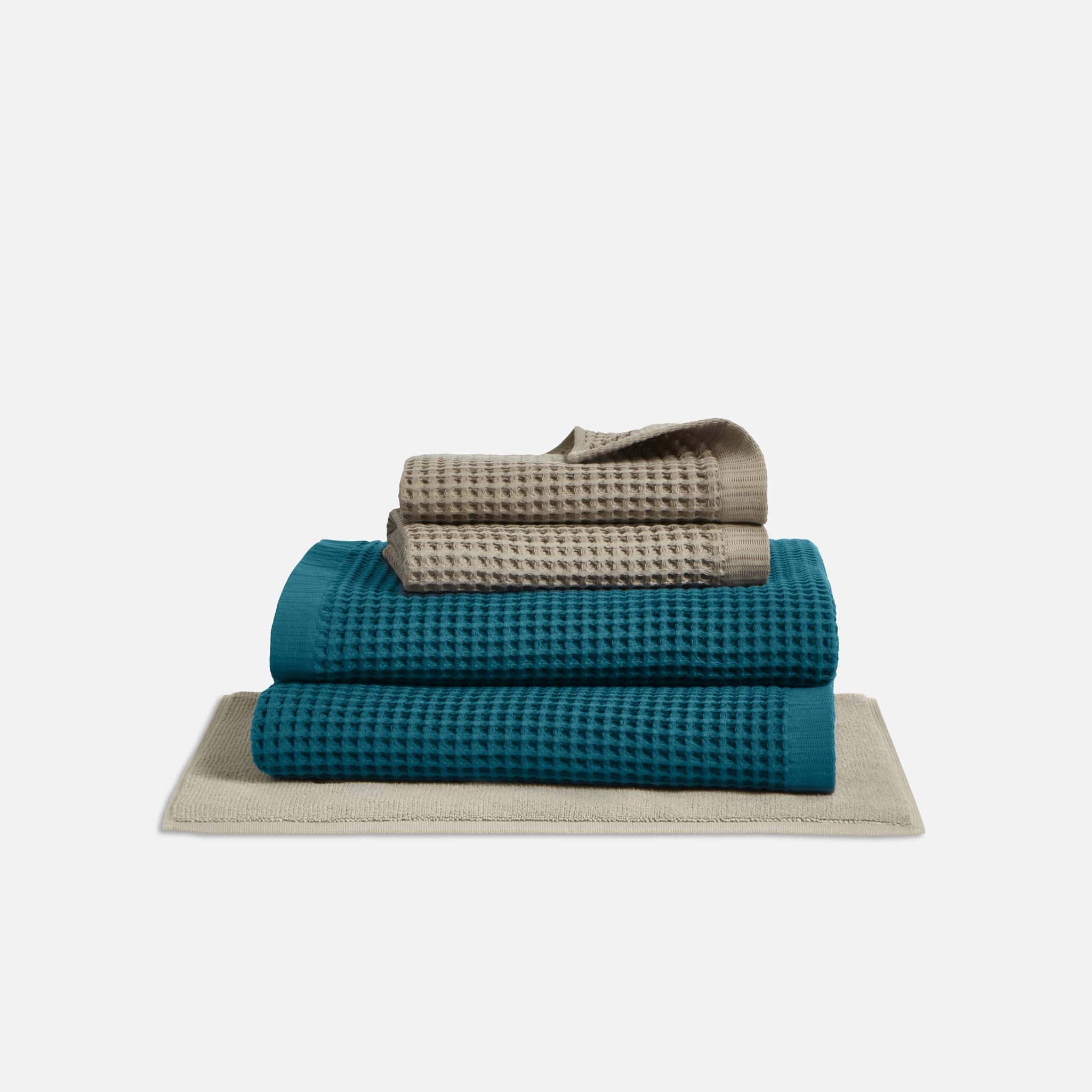 Waffle 6-Piece Kitchen Towel Set - The Turkish Towel Company