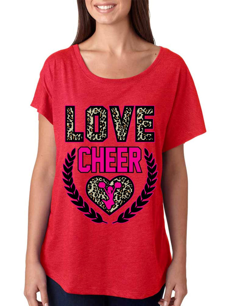 Love Cheer Leopard Womens Tri-Blend Dolman shirt – ALLNTRENDSHOP