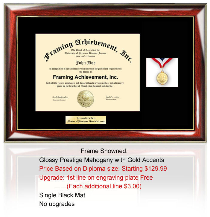 graduation certificate frame size