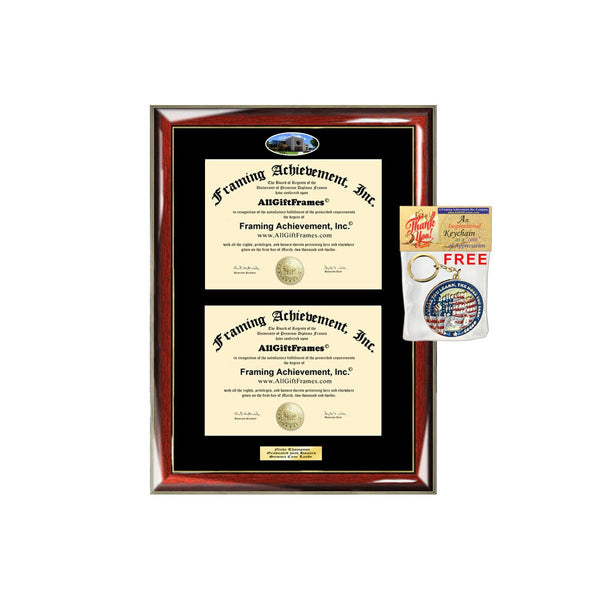 Double Diploma Frame California State University Bakersfield CSUB Camp