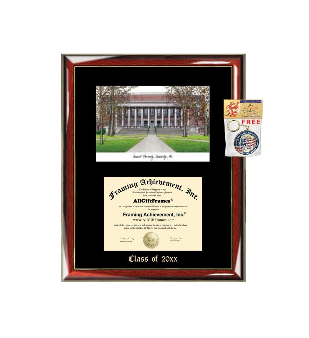 Harvard University Graduation Custom Frame Emboss Lithograph Diploma D