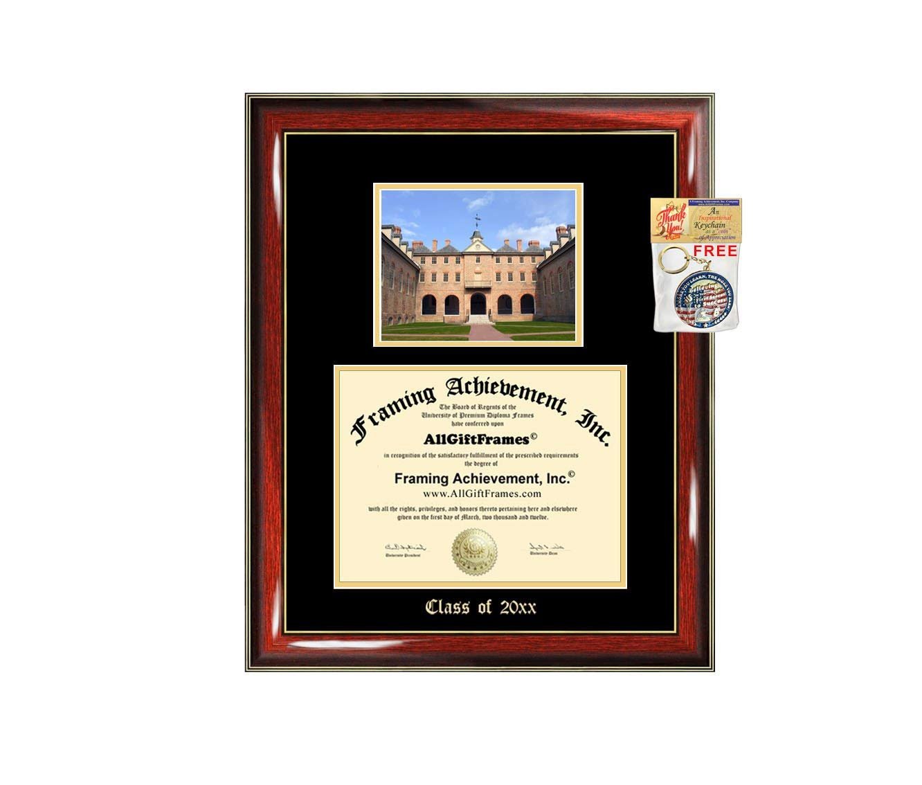 Diploma Frame Big College of William & Mary WM Campus Photo Graduation