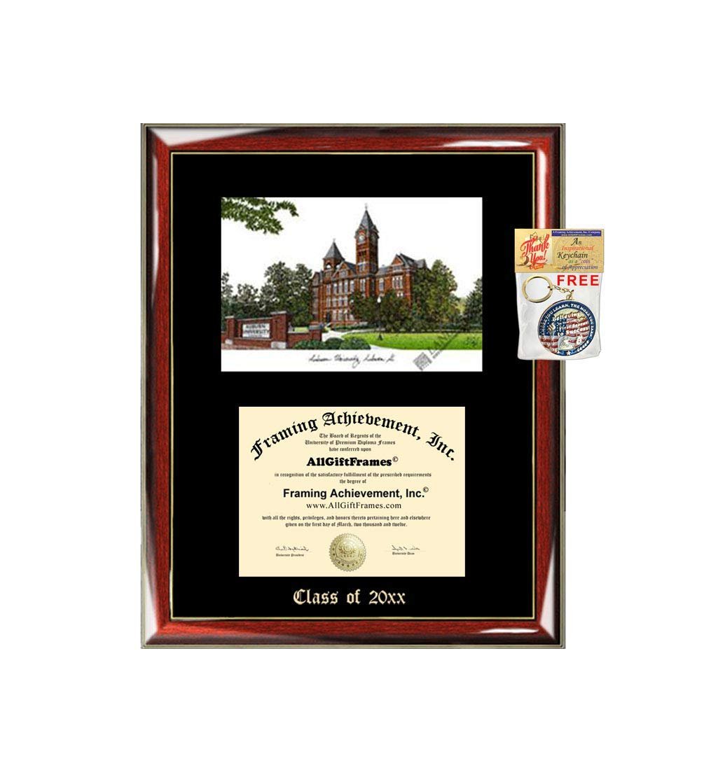 Auburn University Graduation Custom Frame Emboss Lithograph Diploma De