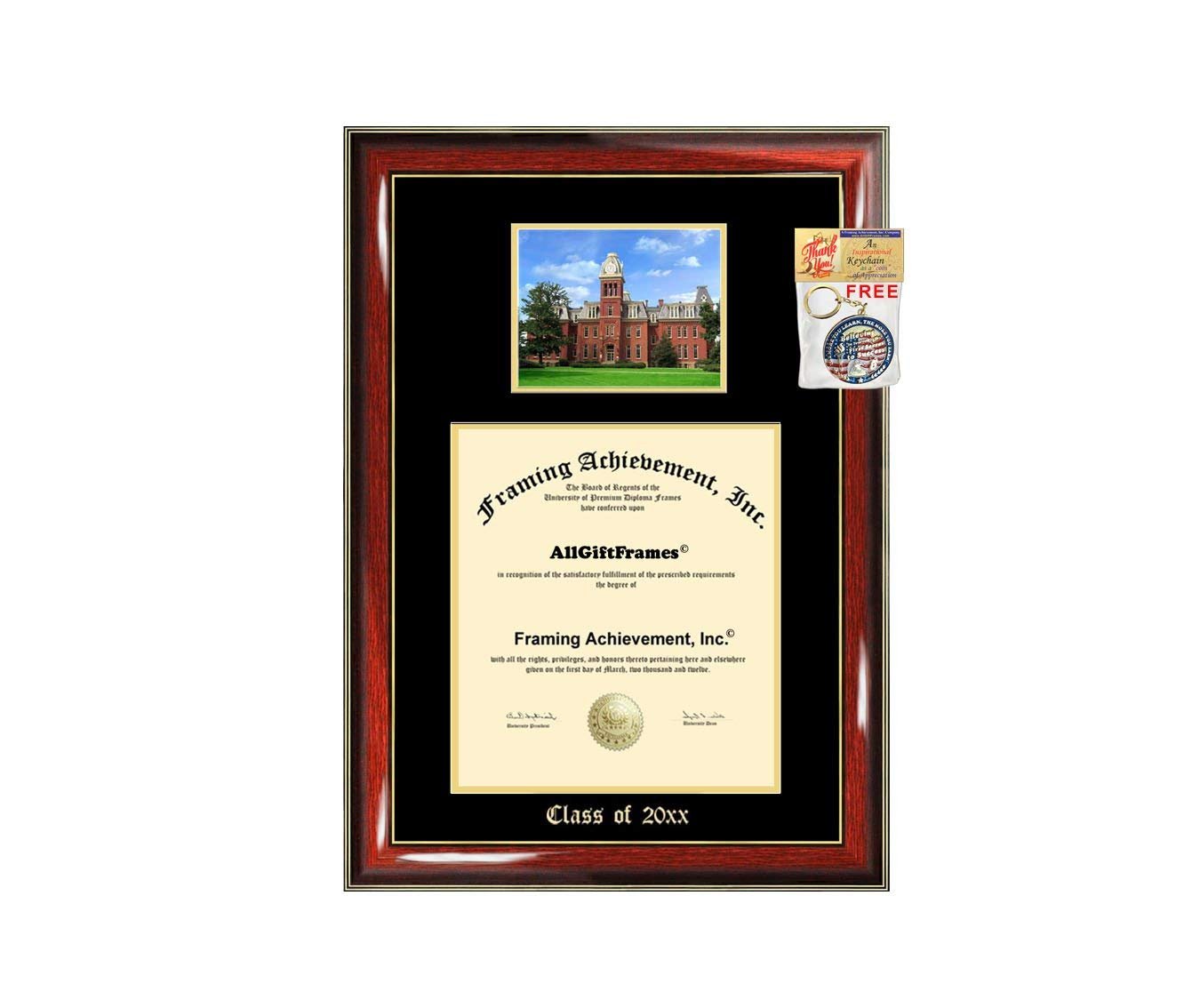 Wvu Diploma Frame Big West Virginia University School Campus Photo Gra