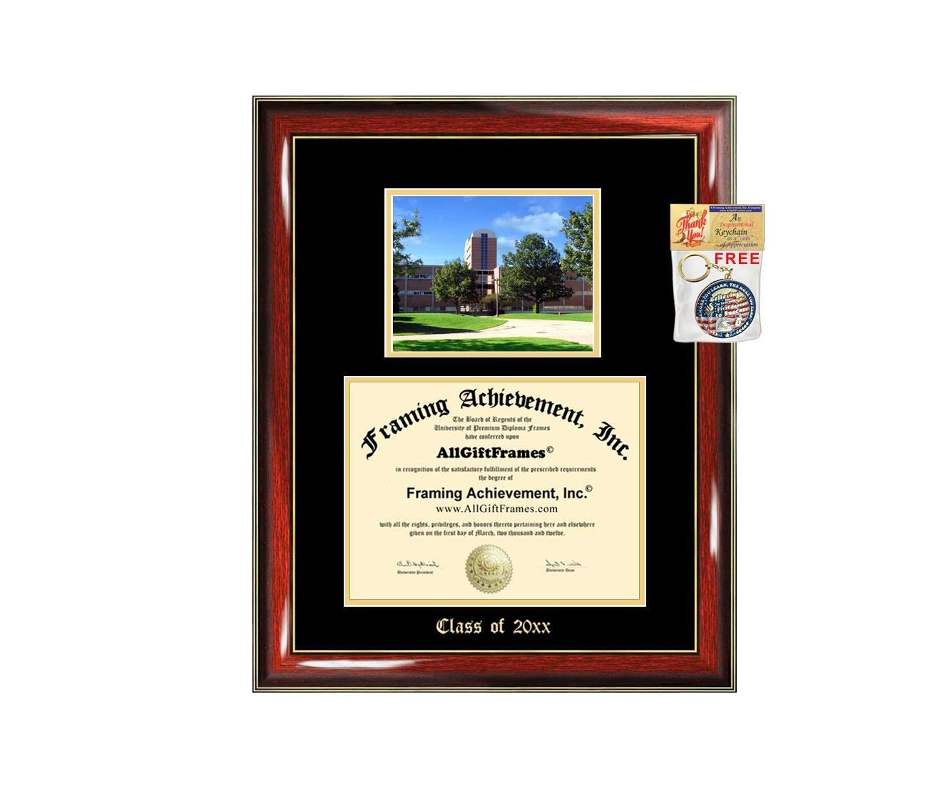 Diploma Frame Big Oakland University Graduation Gift Case Embossed Pic